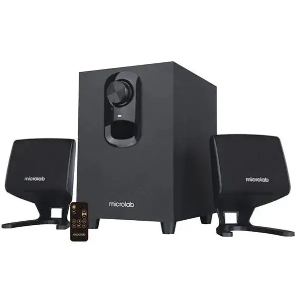 Microlab M108bt 2.1Ch Bluetooth Subwoofer Speaker With Usb And Aux Inputs And Remote Control And Built-In Amplifer - Black Colour 1