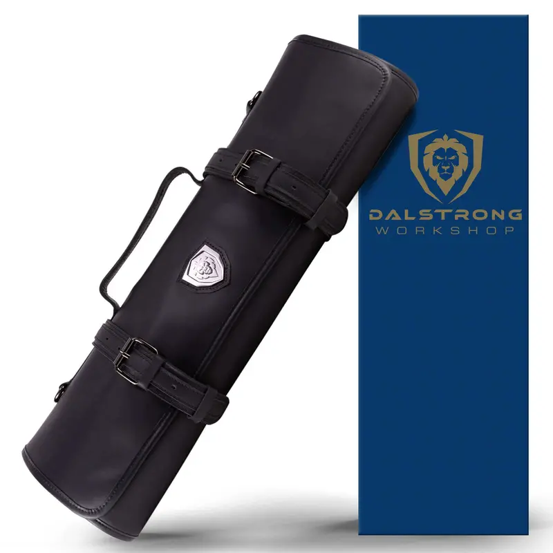 Midnight Black | Full Grain Leather | Vagabond Knife Roll | Dalstrong © 1