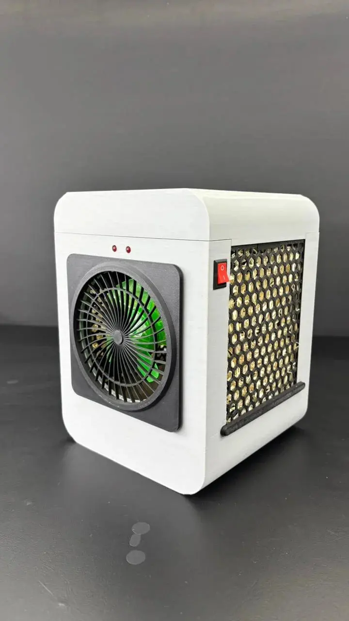 Mini Air Cooler 3D Stl File For 3D Printing | Diy Portable Air Cooler Project Model 1