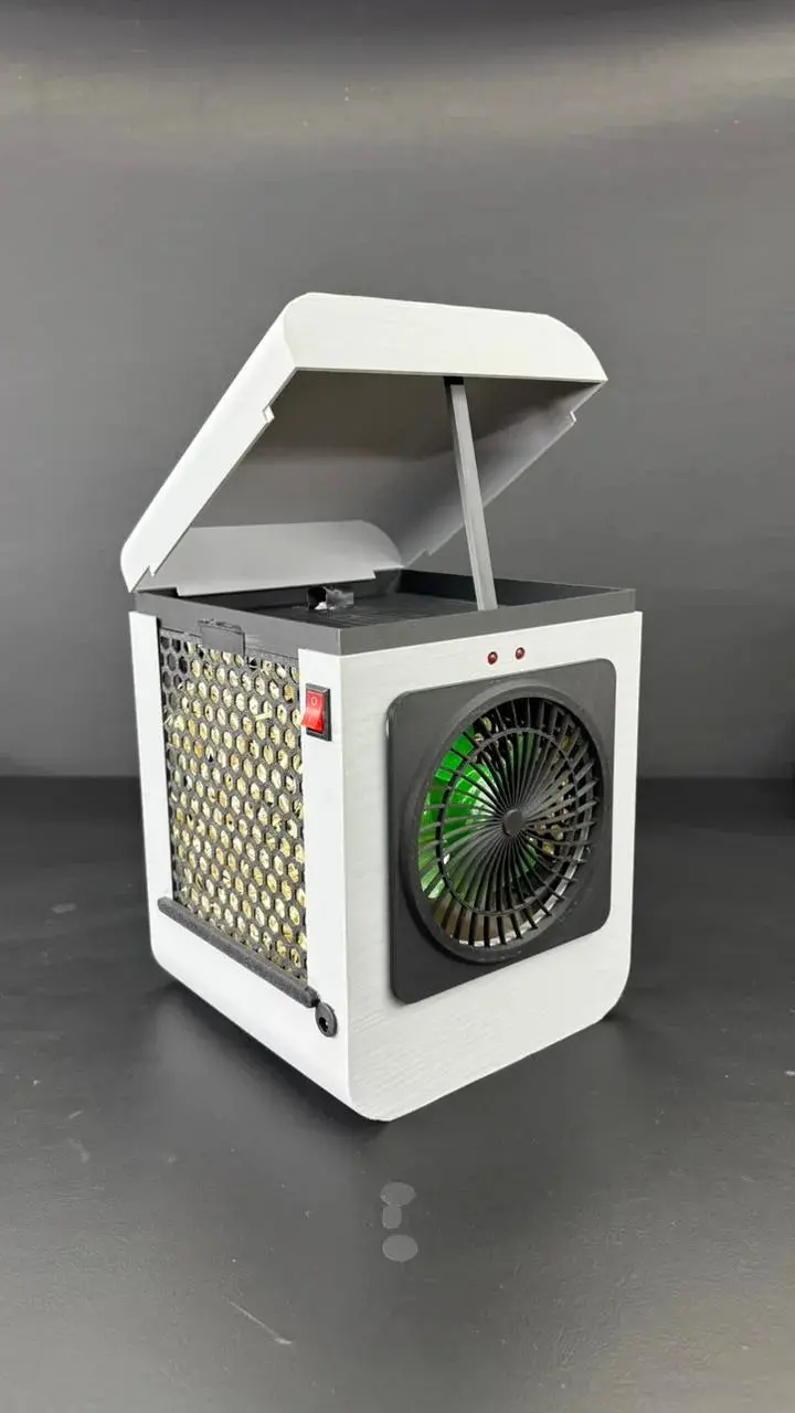 Mini Air Cooler 3D Stl File For 3D Printing | Diy Portable Air Cooler Project Model 2
