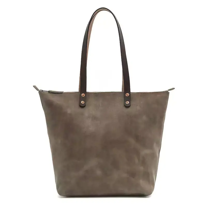 Mission Mercantile Leather Goods - Eden Oversized Leather Zip Tote Bag 3