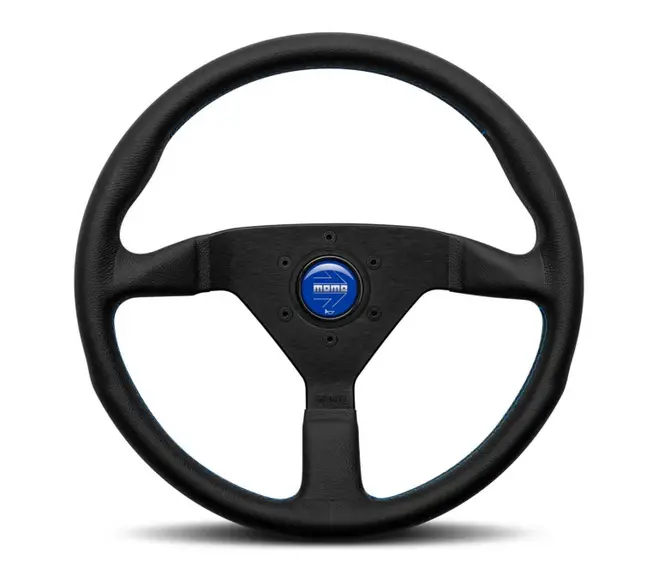 Momo Monte Carlo With Blue Stitching Steering Wheel 350Mm 1