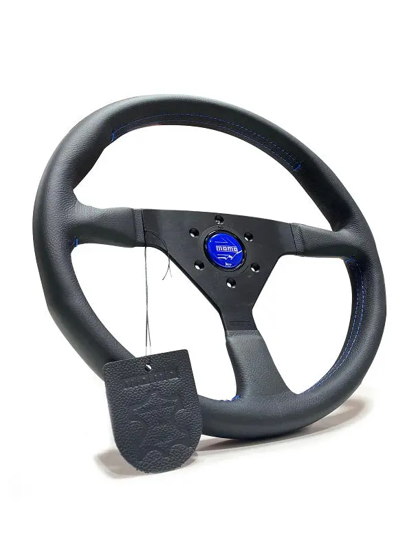 Momo Monte Carlo With Blue Stitching Steering Wheel 350Mm 2