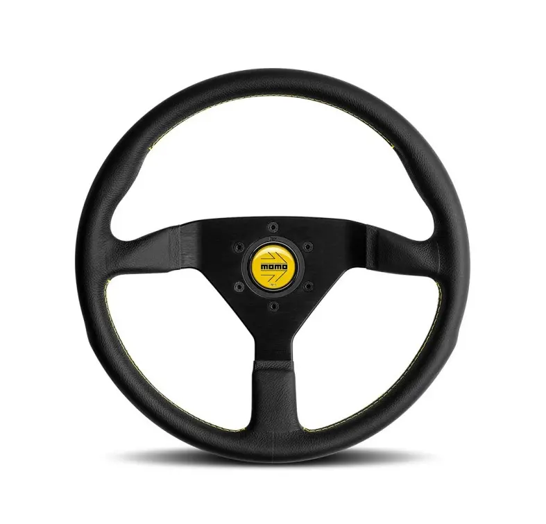 Momo Monte Carlo With Yellow Stitching Steering Wheel 350Mm 1