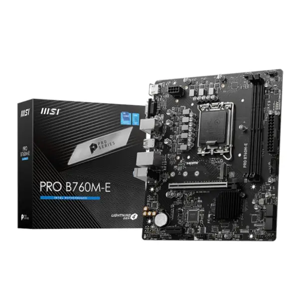 Msi B760m-E Pro Ddr5 Lga1700 M-Atx Motherboard 1