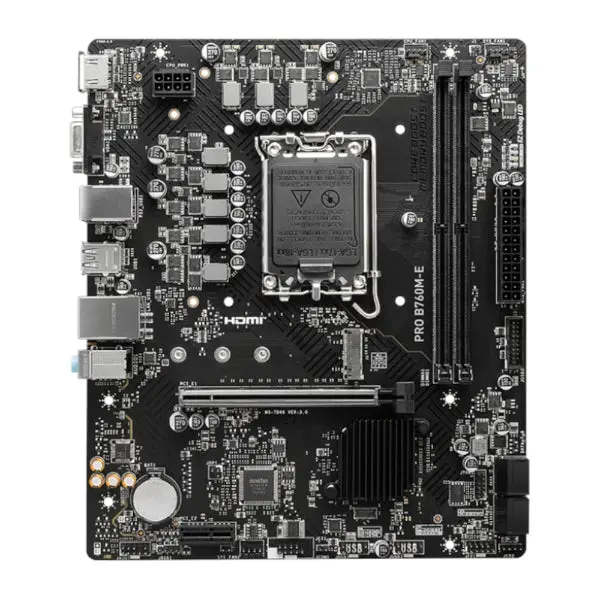 Msi B760m-E Pro Ddr5 Lga1700 M-Atx Motherboard 2