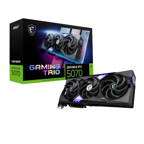 Msi Geforce Rtx 5070 Gaming Trio Oc 12Gb Graphics Card – Black 1