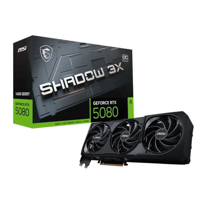 Msi Geforce Rtx 5080 Shadow 3X Oc 16Gb Gddr7 Graphics Card 1
