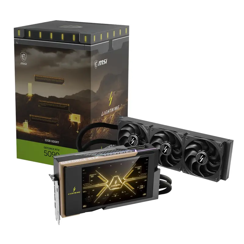 Msi Geforce Rtx 5090 32G Lightning Z Lcd Liquid Cooled Graphics Card 1