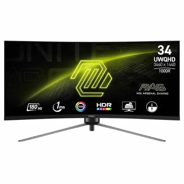 Msi Mag | 345Cqr | 34″ | Uwqhd 180Hz | Curved Gaming Monitor 1