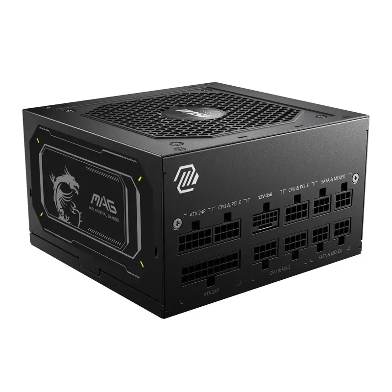 Msi Mag A850gl Pcie5 Atx3.1 80 Plus Gold Modular Power Supply 1