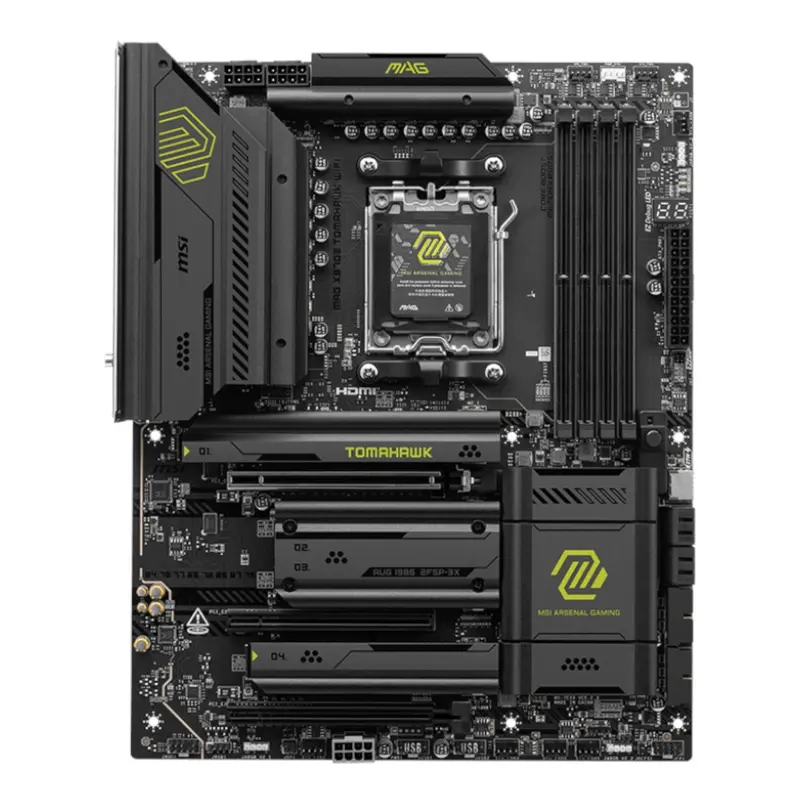 Msi Mag X870e Tomahawk Wifi Am5 Atx Ddr5 Gaming Motherboard 2