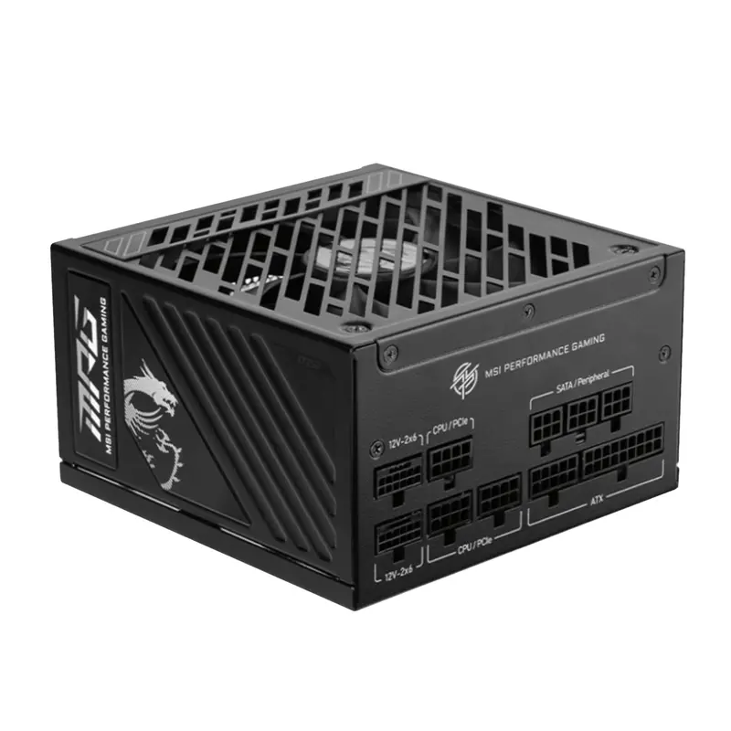 Msi Mpg A1000gs Pcie 5 80 Plus Gold Modular Power Supply 1