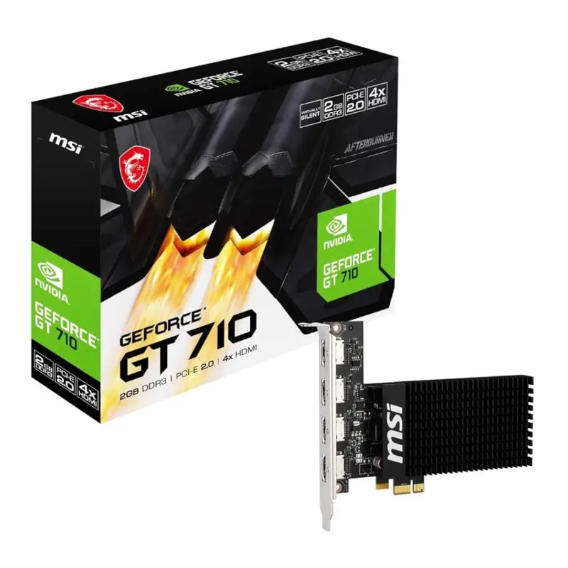 Msi Nvidia Geforce Gt 710 2Gd3h 2Gb 64-Bit 4X Hdmi Graphics Card 1