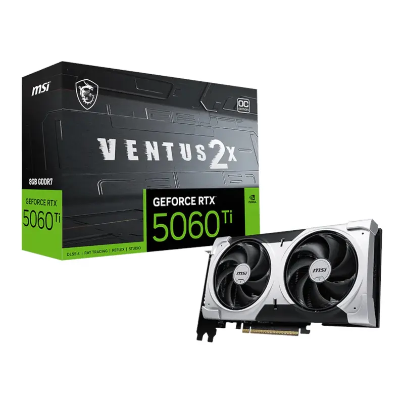 Msi Nvidia Geforce Rtx 5060Ti Ventus 2X Oc Plus 8Gb Graphics Card 1