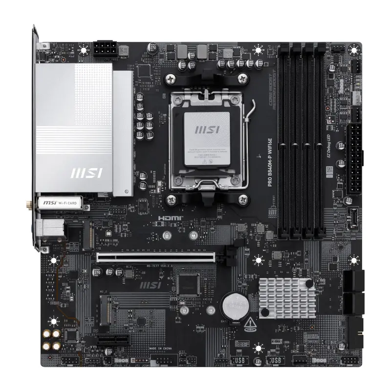 Msi Pro B840m-P Wi-Fi 6E Amd Am5 Matx Gaming Motherboard 2