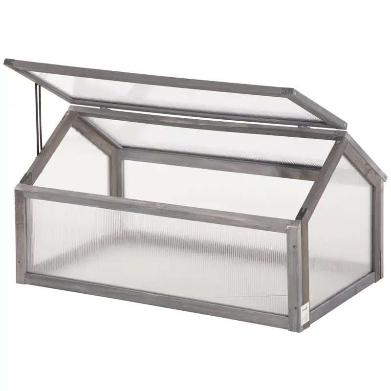Nookgrow Garden Portable Raised Planter With Openable Top, 35.5" X 20.5" X 19.5", Grey 1