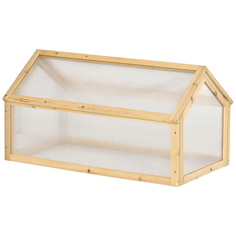 Nookgrow Garden Portable Raised Planter With Openable Top, 35.5" X 20.5" X 19.5", Light Brown 1