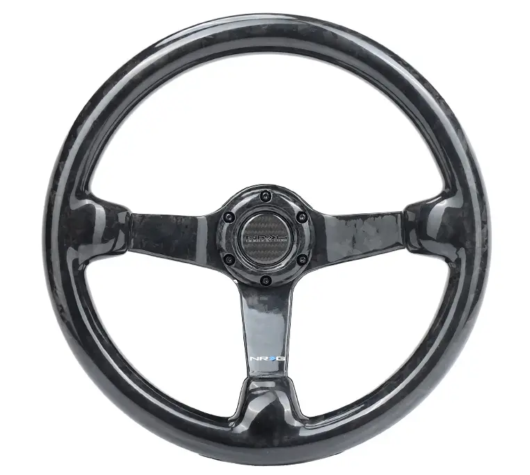 Nrg Deep Dish Series Steering Wheel (3" Deep) Carbon Fiber, Carbon Fiber 3 Spoke Center (350Mm) Forged Carbon 1
