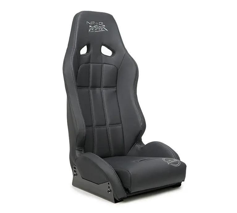 Nrg Defender Suspension Seat With Side Mount Bracket Black W/ Black Trim & Yellow Embroidery (Each) 1