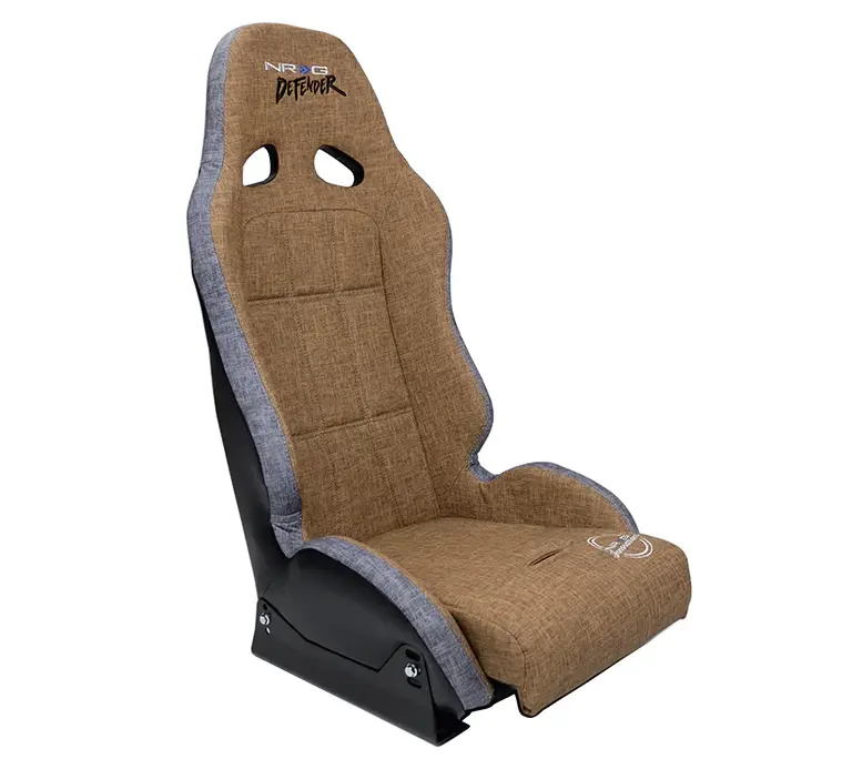 Nrg Defender Suspension Seat With Side Mount Bracket Brown W/ Gray Trim (Each) 1