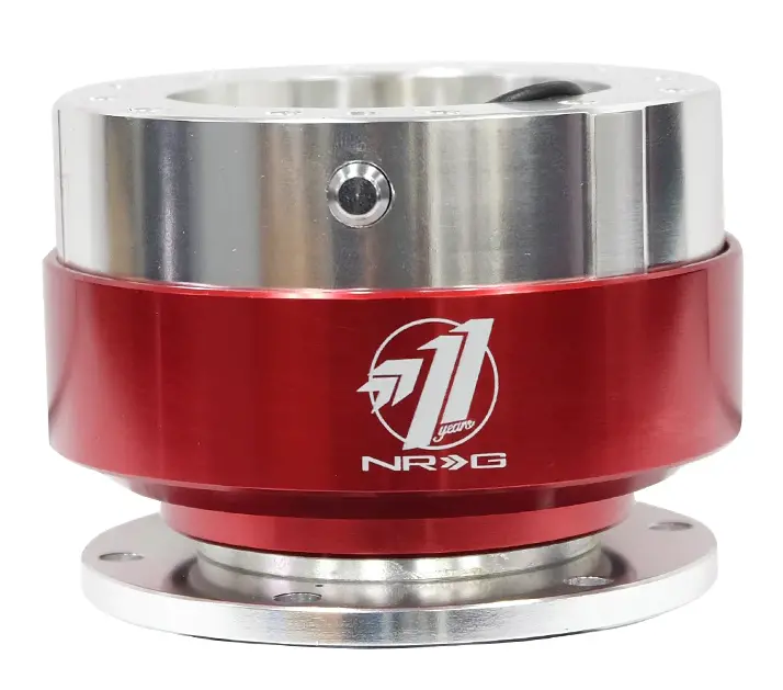 Nrg Gen 1.5 Silver Body /Red Ring Steering Wheel Quick Release 2