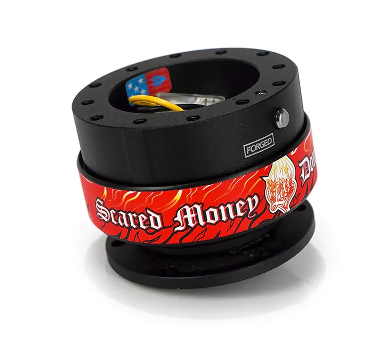 Nrg Gen 2.0 Scared Money Black/Red Ring Steering Wheel Quick Release 1