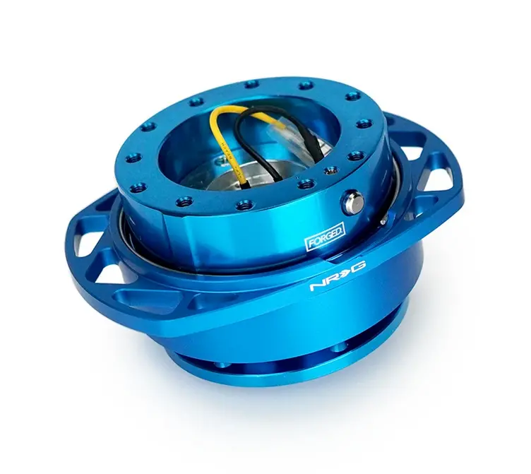 Nrg Race Handle Blue/Blue Ring Steering Wheel Quick Release 1