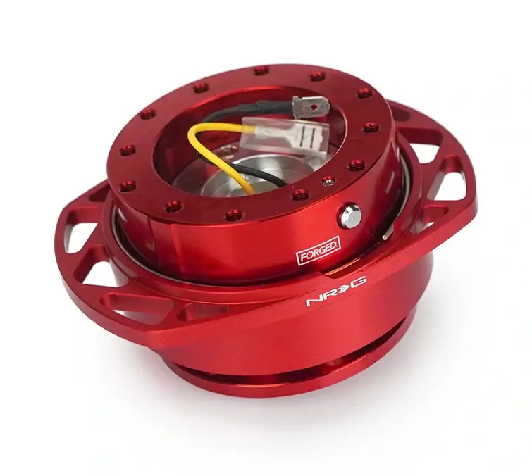 Nrg Race Handle Red/Red Ring Steering Wheel Quick Release 1