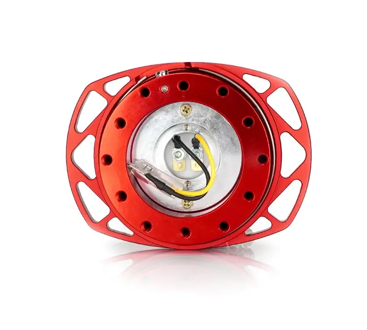 Nrg Race Handle Red/Red Ring Steering Wheel Quick Release 2