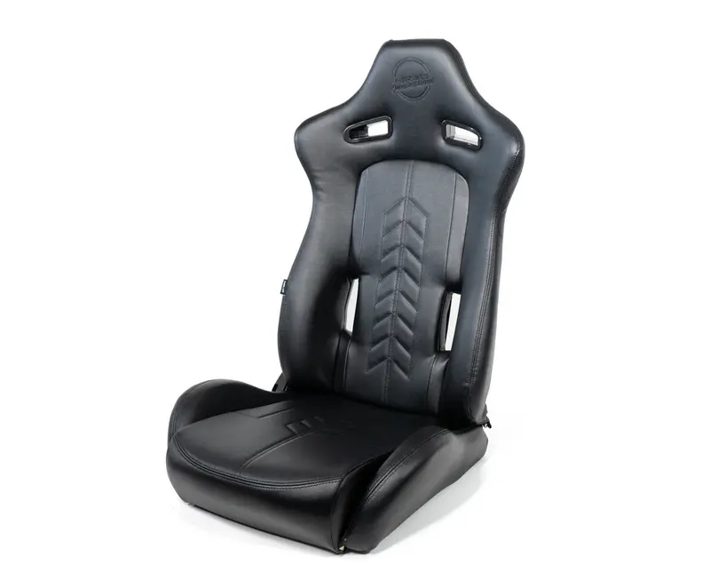 Nrg Reclinable Racing Seat Arrow In Black Vinyl (Left & Right) - Pair 1