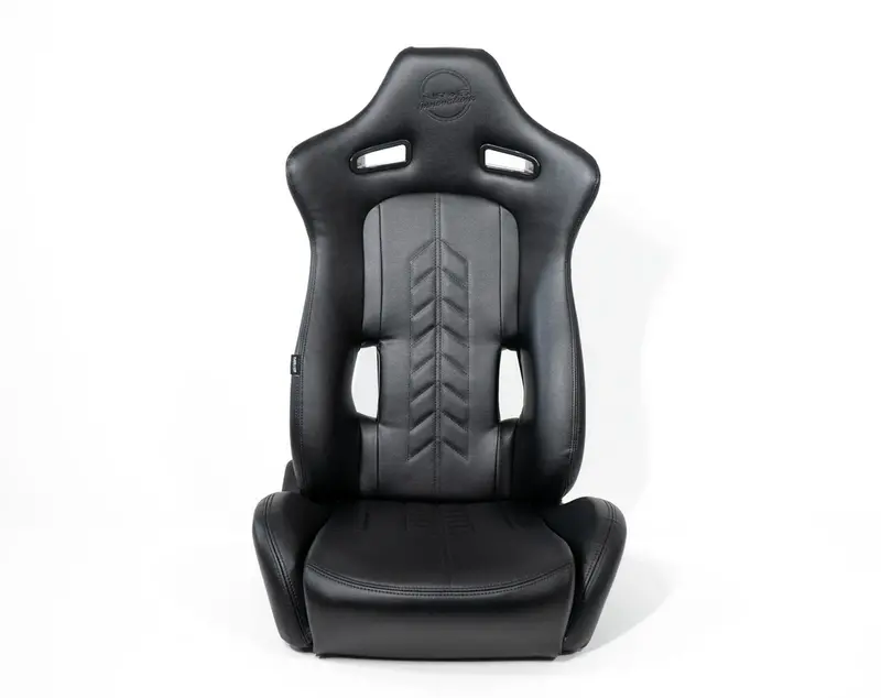 Nrg Reclinable Racing Seat Arrow In Black Vinyl (Left & Right) - Pair 2