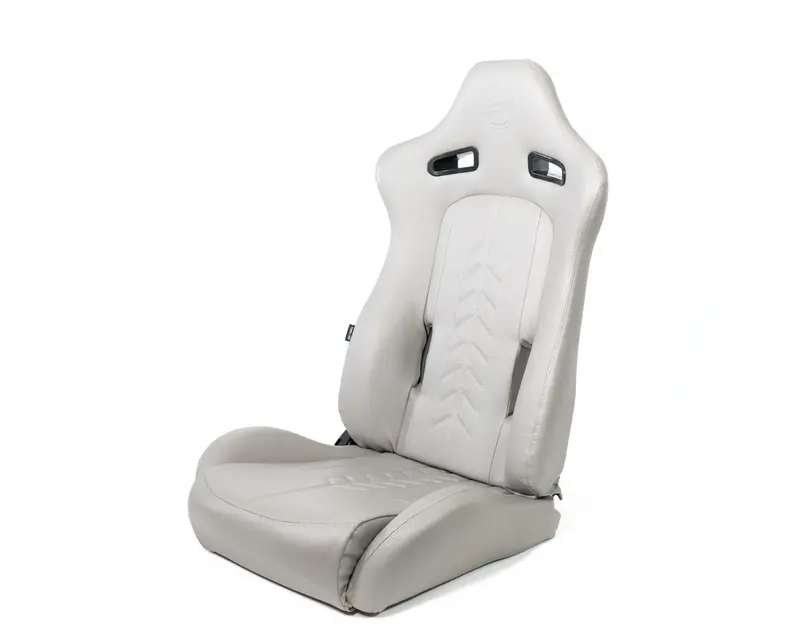 Nrg Reclinable Racing Seat Arrow In Grey Vinyl (Left & Right) - Pair 1