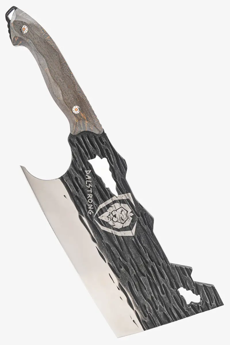 Obliterator Cleaver Knife | Acacia Wood Stand | The Barbarian Series™ | Dalstrong © 2