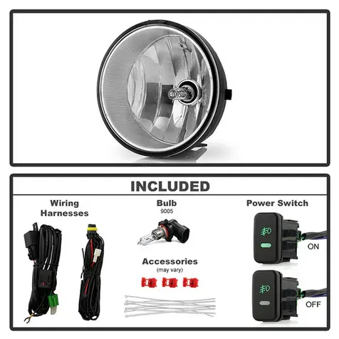 Oem Style Fog Lights W/Switch 2005-2011 Toyota Tacoma / 2004-2006 Solara / 2008-2011 Sequoia / 2007-2013 Tundra (W/O Cover) 2
