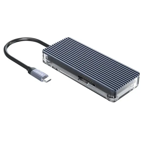 Orico 6 Port 3 X Usb3.0|1 X Hdmi|1 X Tf|1 X Sd Transparent Hub – Grey 2