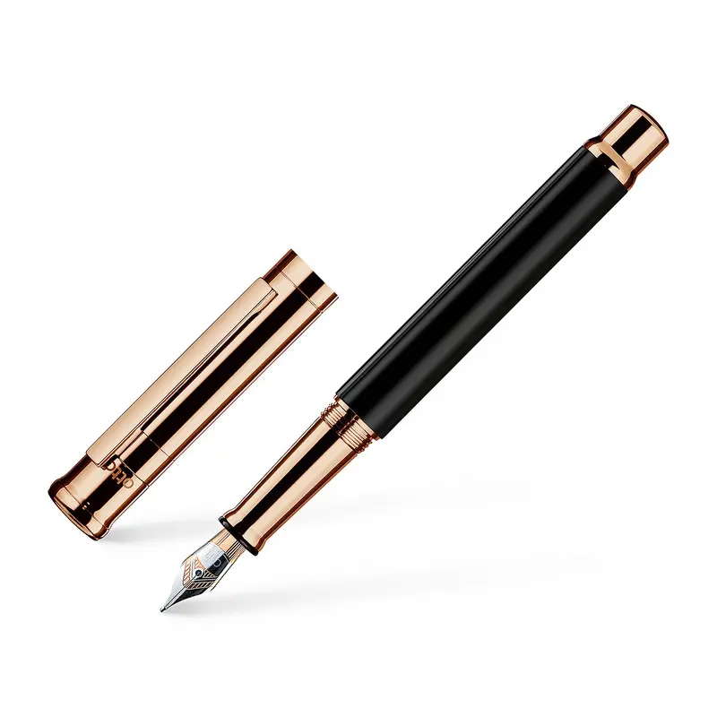 Otto Hut D04 Shiny Rose Gold Fountain Pen 1