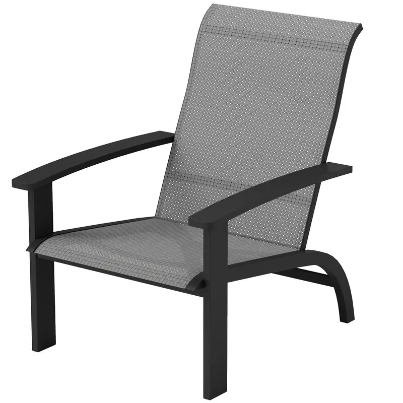 Outdoor Adirondack Chairs Muskoka Chairs With Mesh Seat & High Back, Dark Grey 1