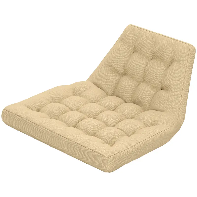 Outdoor Tufted Patio Cushion Replacement For Garden Egg Chair, High-Density Foam, Beige 2