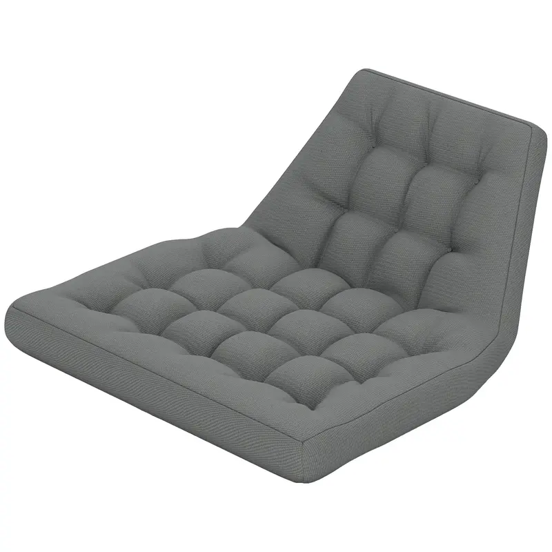 Outdoor Tufted Patio Cushion Replacement For Garden Egg Chair, High-Density Foam, Grey 2
