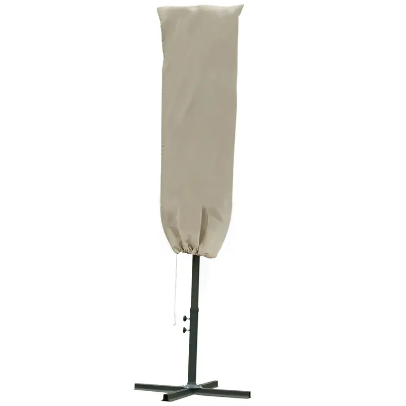 Parasol Cover With Zipper For 6.6-13Ft Parasol, Khaki 1