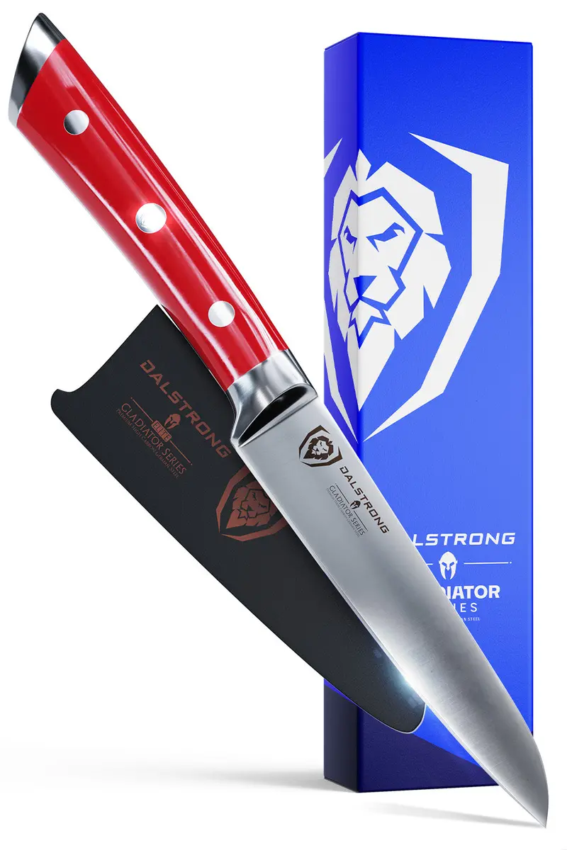 Paring Knife 3.5" | Crimson Red Abs Handle | Gladiator Series | Nsf Certified | Dalstrong © 1