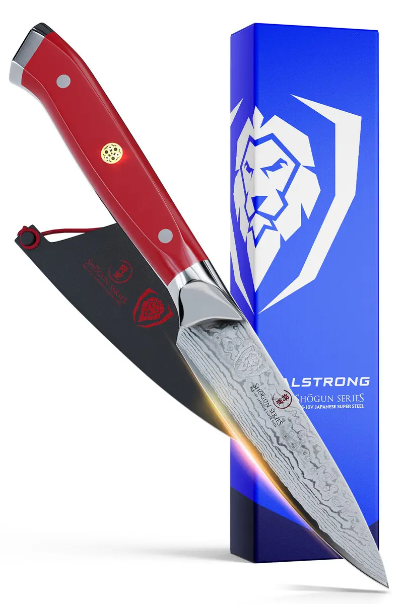 Paring Knife 3.5" | Crimson Red Abs Handle | Shogun Series | Dalstrong © 1