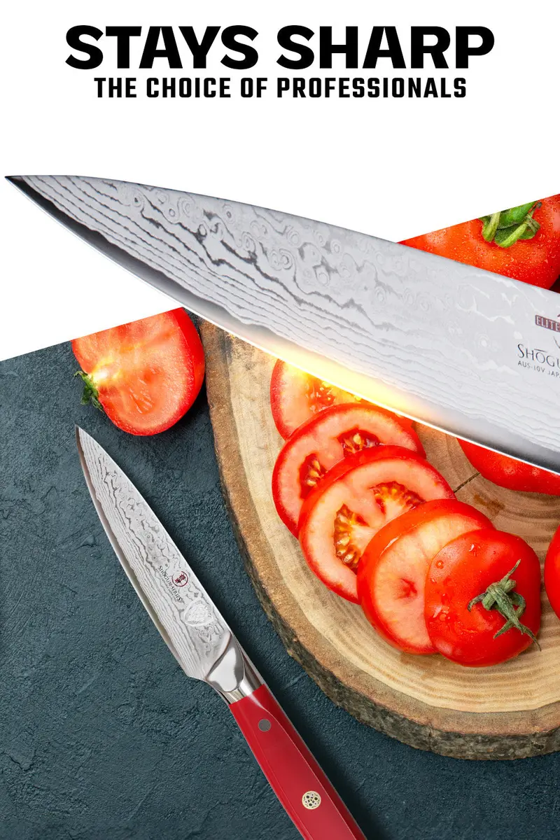 Paring Knife 3.5" | Crimson Red Abs Handle | Shogun Series | Dalstrong © 2