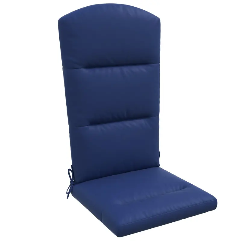 Patio Chair Cushion For Adirondack Chairs Replacement Cushion With Back And Ties, Blue 1