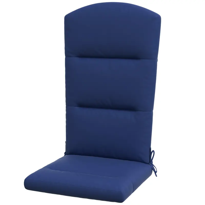 Patio Chair Cushion For Adirondack Chairs Replacement Cushion With Back And Ties, Blue 2