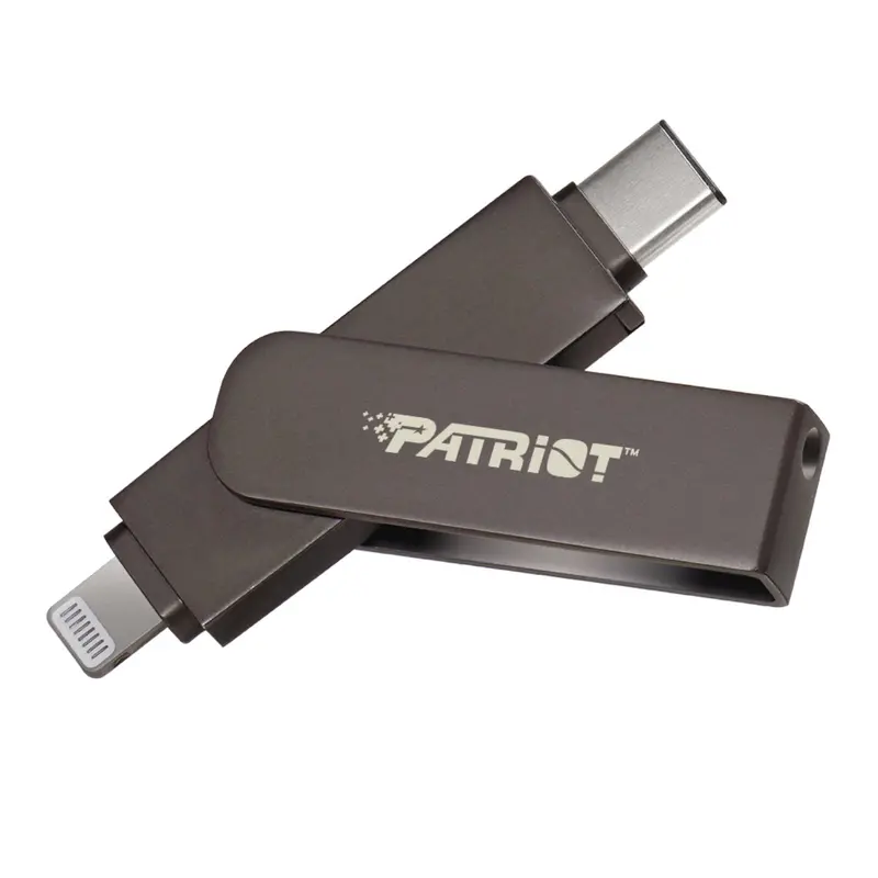 Patriot Iluxe Stick C 256Gb Usb 3.2 Gen 1 Type C + Lightning Flash Drive - Black 1