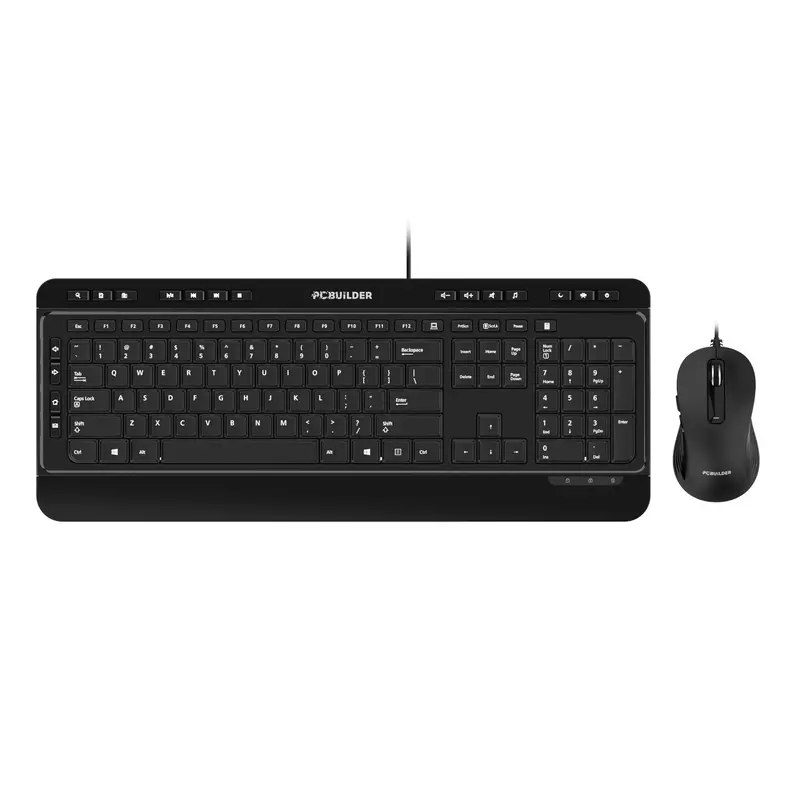 Pcbuilder Alpha Silent Wired Keyboard And Mouse Combo 1