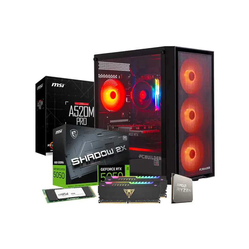 Pcbuilder | Amd Ryzen 5 5500 | Ranger | 16Gb Ram | 1Tb Nvme Ssd | Rtx 5050 | Windows 11 Gaming Pc 2