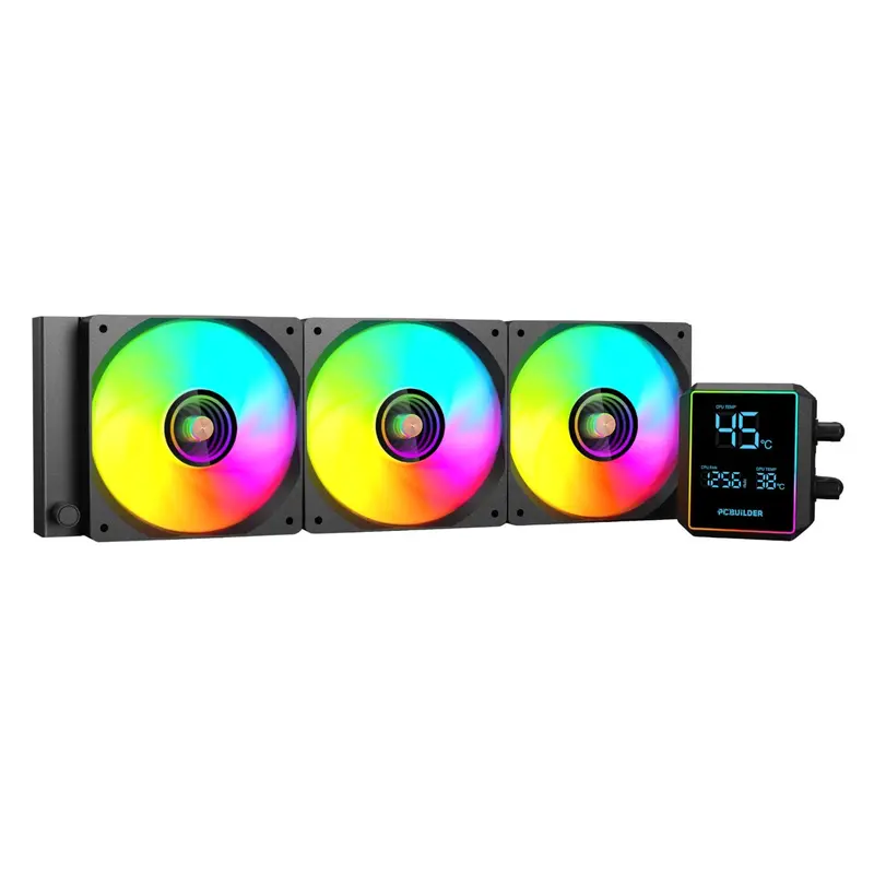 Pcbuilder Blizzard Freeze 360Mm Aio Argb Liquid Cpu Cooler - Black 1